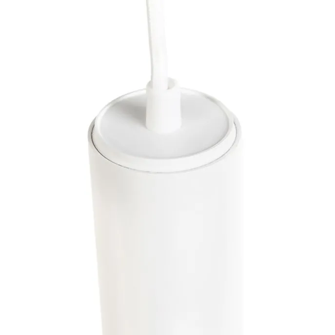 Design hanglamp wit incl. rail adapter 3-fase - 3-Phase Tuba small