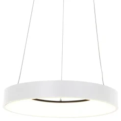 Design hanglamp wit incl. LED dimbaar - Ringlede