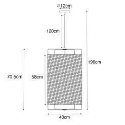 Design hanglamp wit met beige kap - Rich