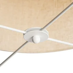 Design hanglamp wit met beige kap - Rich