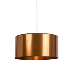 Design hanglamp wit met koper kap 50 cm - Combi 1