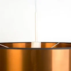 Design hanglamp wit met koper kap 50 cm - Combi 1