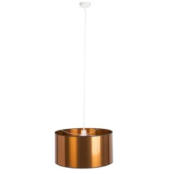 Design hanglamp wit met koper kap 50 cm - Combi 1