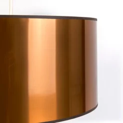 Design hanglamp wit met koper kap 50 cm - Combi 1