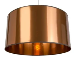 Design hanglamp wit met koper kap 50 cm - Combi 1