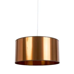 Design hanglamp wit met koper kap 50 cm - Combi 1