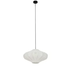 Design hanglamp wit zijden 50 cm - Plu