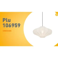 Design hanglamp wit zijden 50 cm - Plu