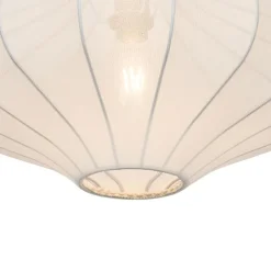 Design hanglamp wit zijden 50 cm - Plu