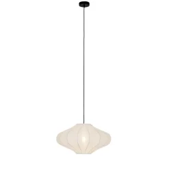 Design hanglamp wit zijden 50 cm - Plu