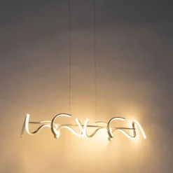 Design hanglamp zilver dimbaar incl. LED - Krisscross