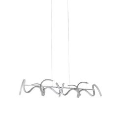 Design hanglamp zilver dimbaar incl. LED - Krisscross