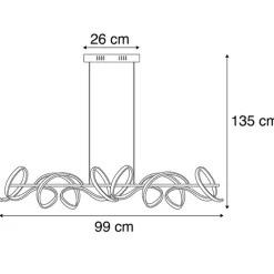 Design hanglamp zilver dimbaar incl. LED - Krisscross