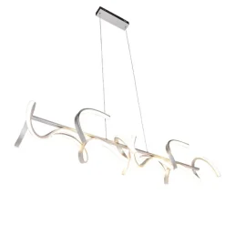 Design hanglamp zilver dimbaar incl. LED - Krisscross