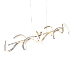 Design hanglamp zilver dimbaar incl. LED - Krisscross