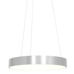 Design hanglamp zilver incl. LED dimbaar - Ringlede