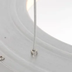 Design hanglamp zilver incl. LED dimbaar - Ringlede