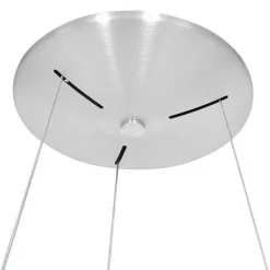 Design hanglamp zilver incl. LED dimbaar - Ringlede