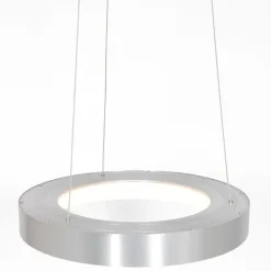 Design hanglamp zilver incl. LED dimbaar - Ringlede