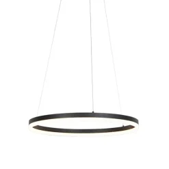 Design hanglamp zwart 60 cm incl. LED 3-staps dimbaar - Anello