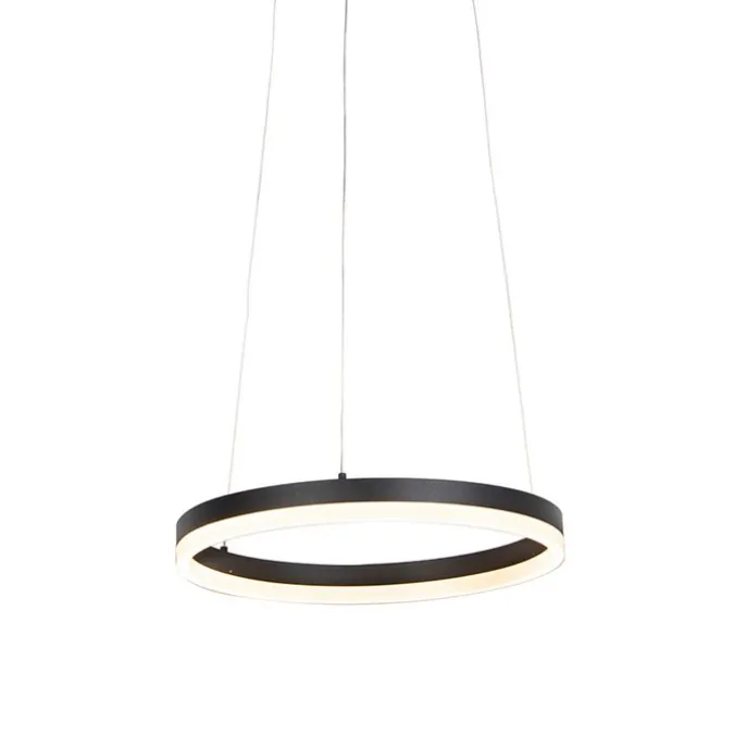 Design hanglamp zwart 40 cm incl. LED 3-staps dimbaar - Anello