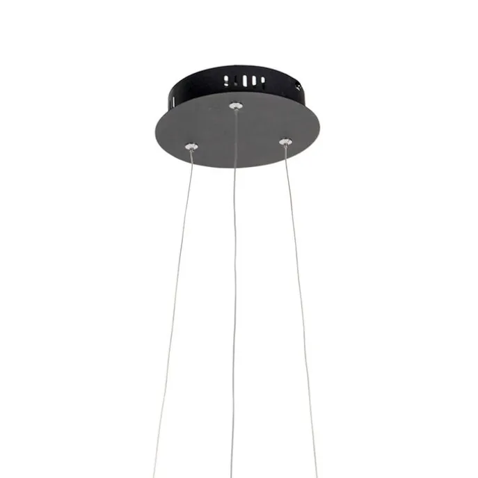 Design hanglamp zwart 40 cm incl. LED 3-staps dimbaar - Anello