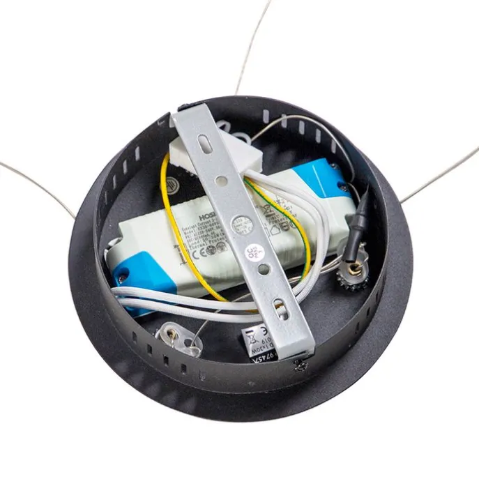 Design hanglamp zwart 40 cm incl. LED 3-staps dimbaar - Anello