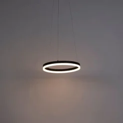 Design hanglamp zwart 40 cm incl. LED 3-staps dimbaar - Anello