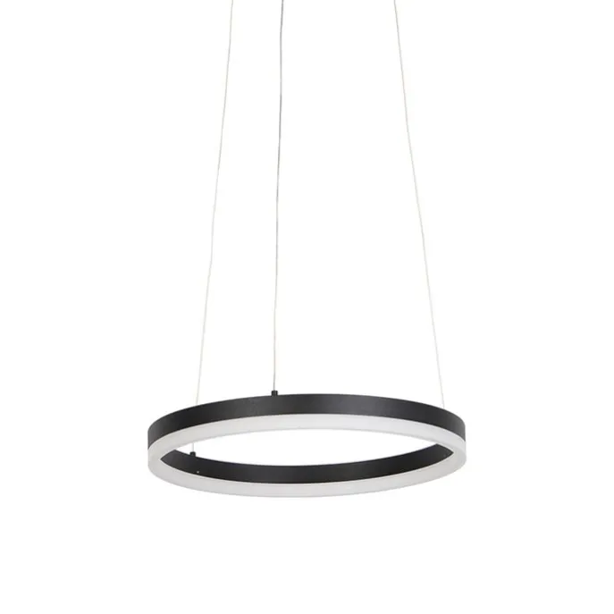 Design hanglamp zwart 40 cm incl. LED 3-staps dimbaar - Anello