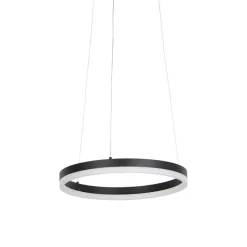 Design hanglamp zwart 40 cm incl. LED 3-staps dimbaar - Anello