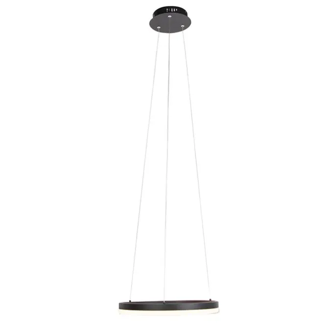 Design hanglamp zwart 40 cm incl. LED 3-staps dimbaar - Anello