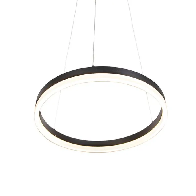 Design hanglamp zwart 40 cm incl. LED 3-staps dimbaar - Anello