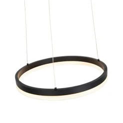 Design hanglamp zwart 40 cm incl. LED 3-staps dimbaar - Anello