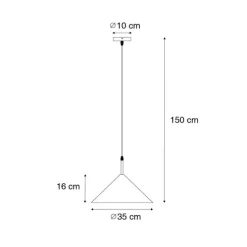 Design hanglamp zwart - Triangolo
