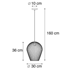 Design hanglamp zwart - Wire Ario