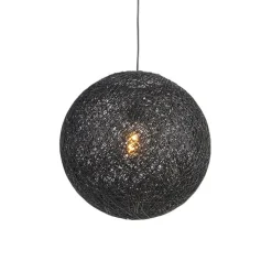 Design hanglamp zwart bol 45cm - Corda