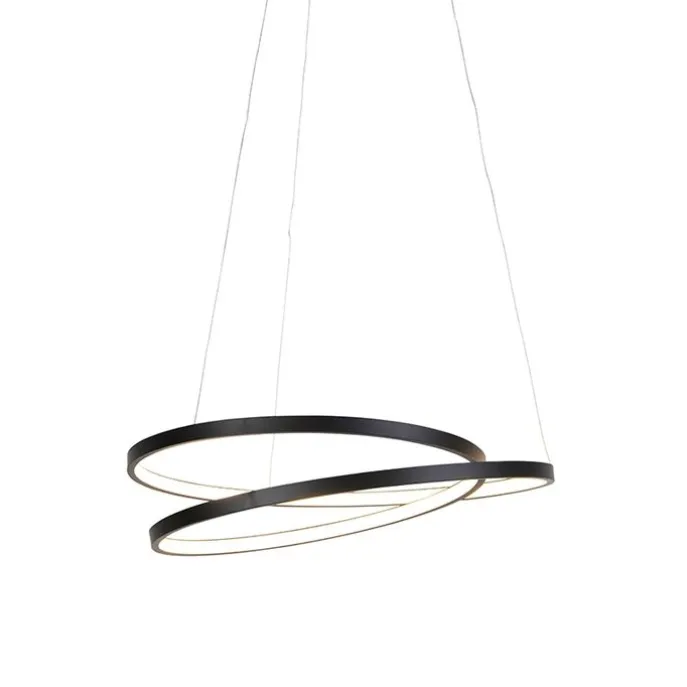 Design hanglamp zwart 55cm incl. LED dimbaar - Rowan