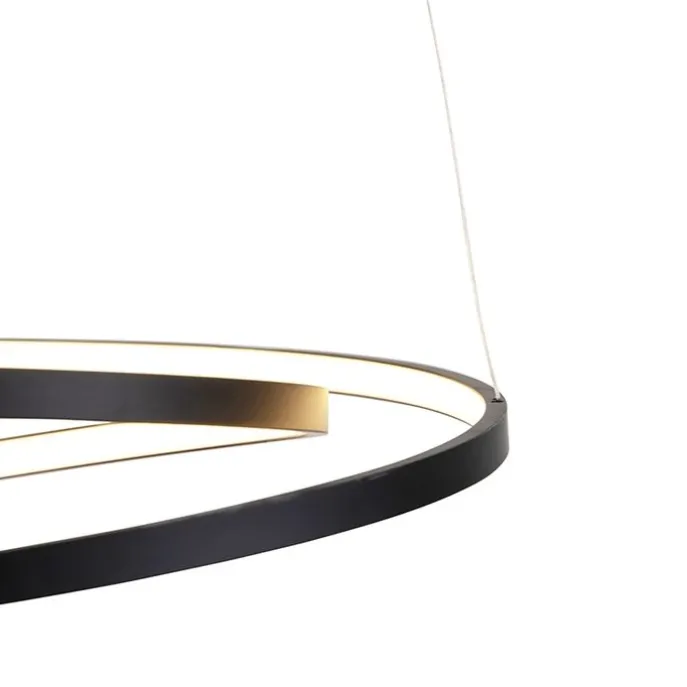 Design hanglamp zwart 55cm incl. LED dimbaar - Rowan