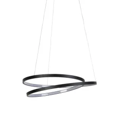 Design hanglamp zwart 55cm incl. LED dimbaar - Rowan