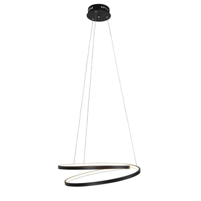 Design hanglamp zwart 55cm incl. LED dimbaar - Rowan