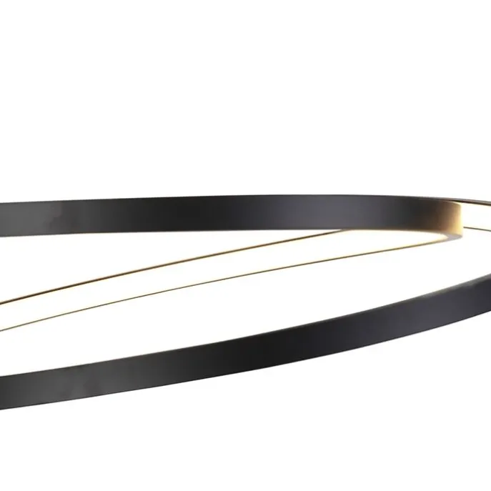 Design hanglamp zwart 55cm incl. LED dimbaar - Rowan