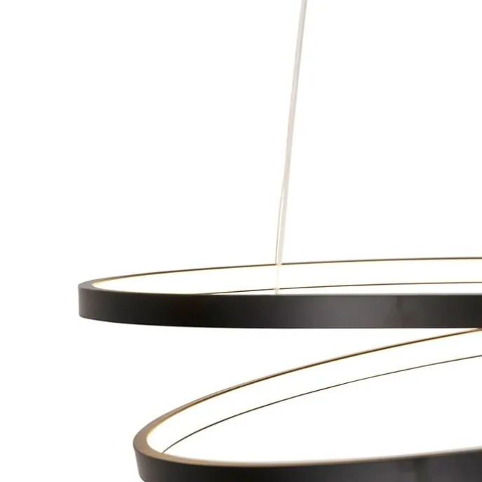 Design hanglamp zwart 55cm incl. LED dimbaar - Rowan