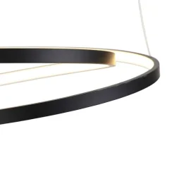Design hanglamp zwart 55cm incl. LED dimbaar - Rowan