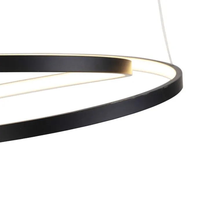 Design hanglamp zwart 55cm incl. LED dimbaar - Rowan
