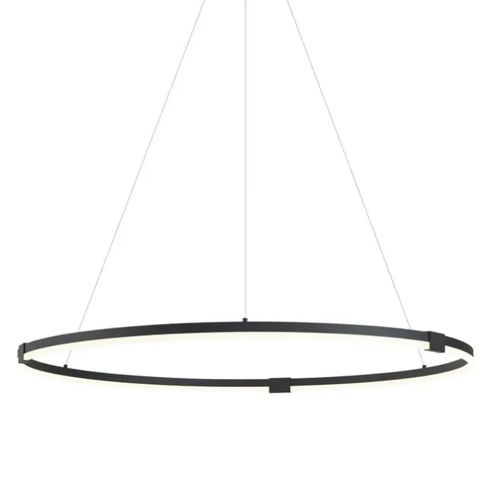 Design hanglamp zwart 120cm incl. LED 3-staps dimbaar - Anello