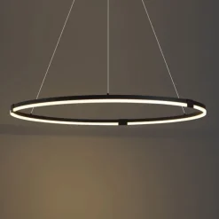 Design hanglamp zwart 120cm incl. LED 3-staps dimbaar - Anello