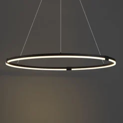 Design hanglamp zwart 120cm incl. LED 3-staps dimbaar - Anello