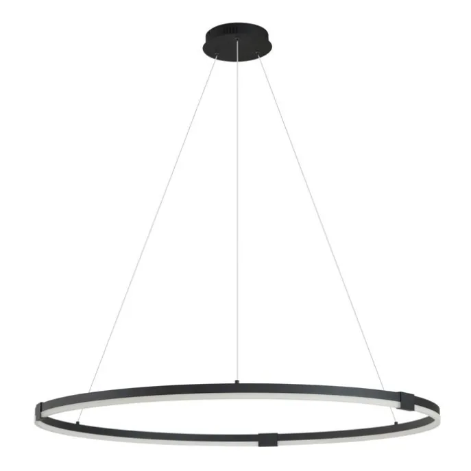Design hanglamp zwart 120cm incl. LED 3-staps dimbaar - Anello