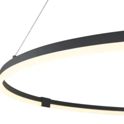 Design hanglamp zwart 120cm incl. LED 3-staps dimbaar - Anello