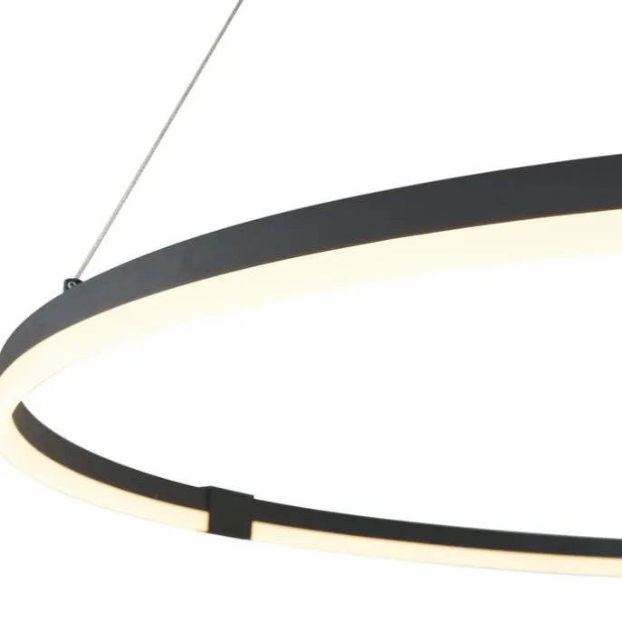 Design hanglamp zwart 120cm incl. LED 3-staps dimbaar - Anello